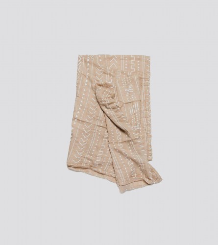 Muslin Swaddle - Almond Mudcloth