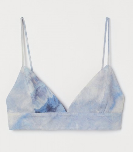 Linen-blend crop top