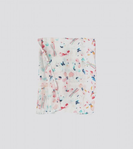 Muslin Swaddle - Rosey Bloom