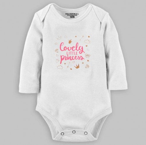 REPUBLICA LOVELY PRINCESS PRINTED LONG SLEEVE BABY ROMPER